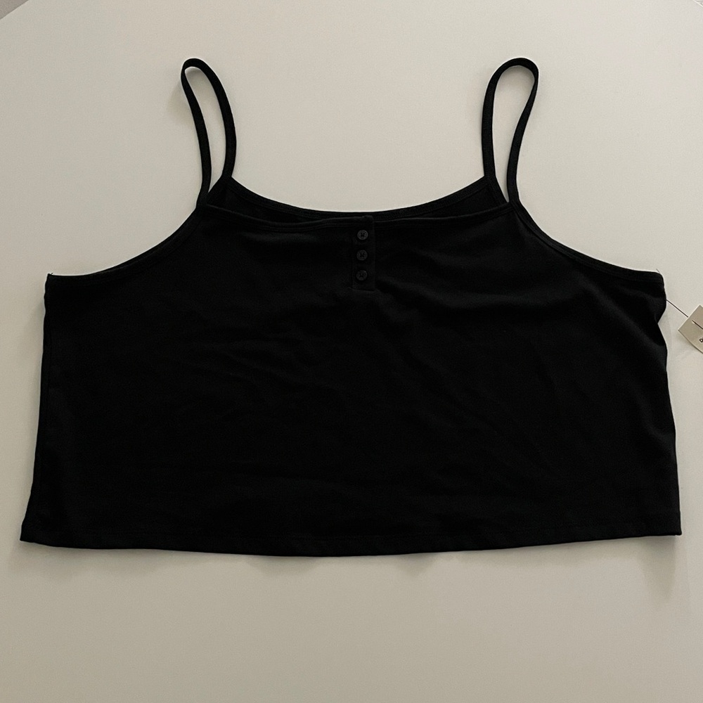 Henley Crop Tank Top Sleep Cami - Picture 8 of 10